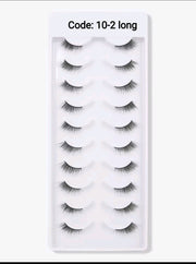Shein 10 Pairs Cat Eye Half-Eye Extension Eyelashes To Increase Eye Size, Code: 10-2 long -.