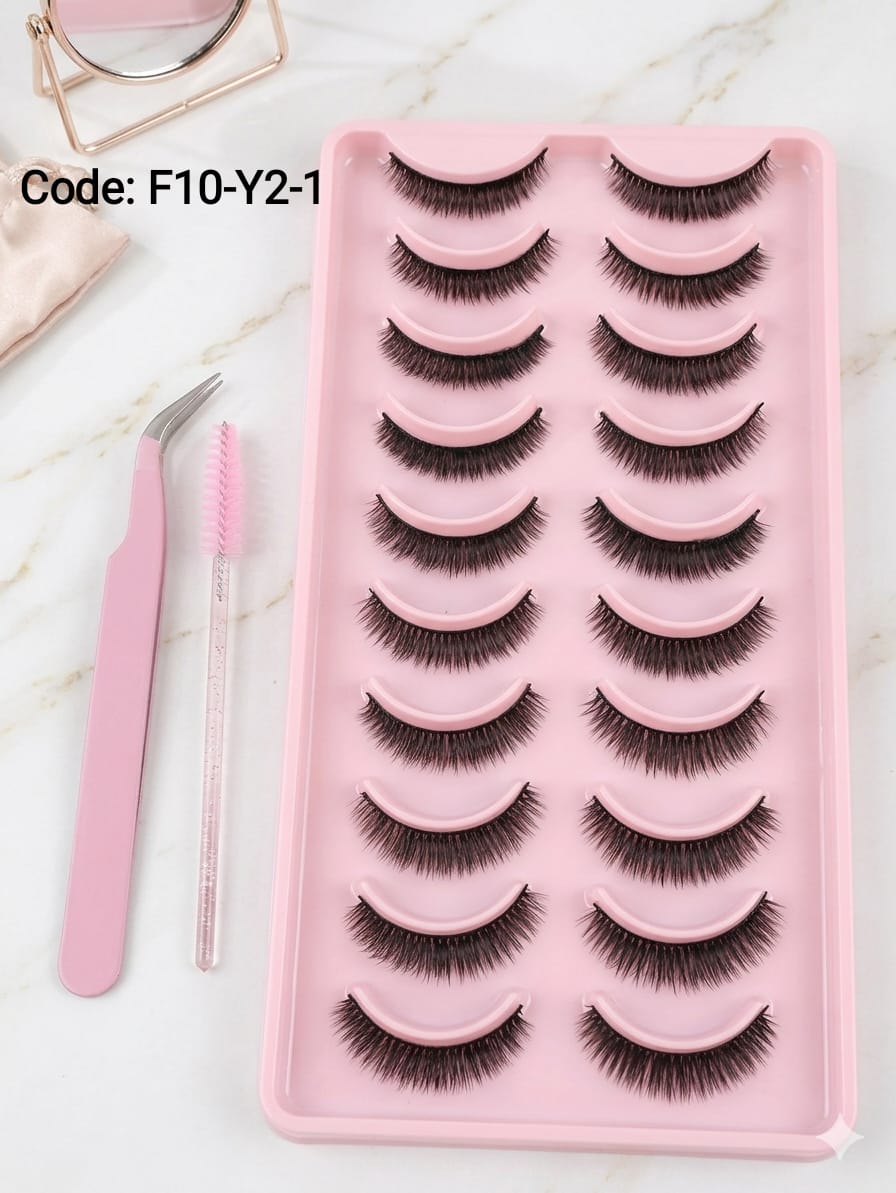 Shein Professional Faux Cils Set with Application Tools and Visual Result Model, Code: Y2-1 -.