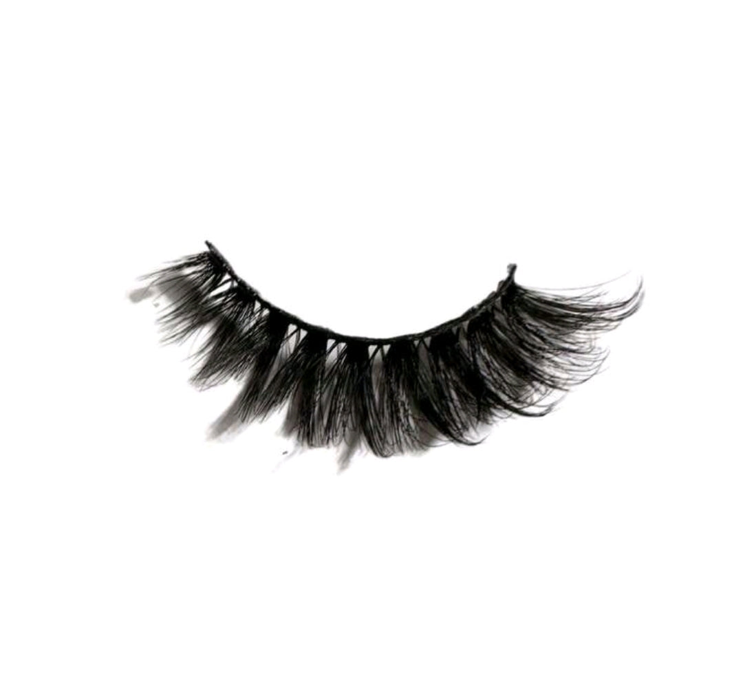 Shein 10 Pairs Of One-Piece Thin Black Stalk 3D Natural Thick Simulated False Eyelashes, 10-121 -.