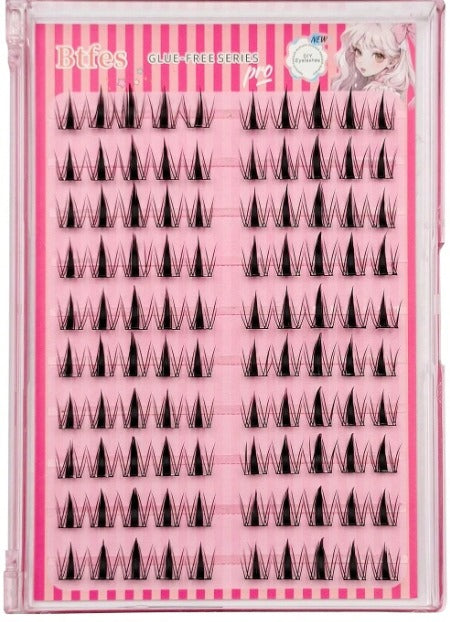 Shein 100pcs C-Curl Self-Adhesive Cluster Fake Eyelashes, No Glue Needed, Code: 10-EM-C -1