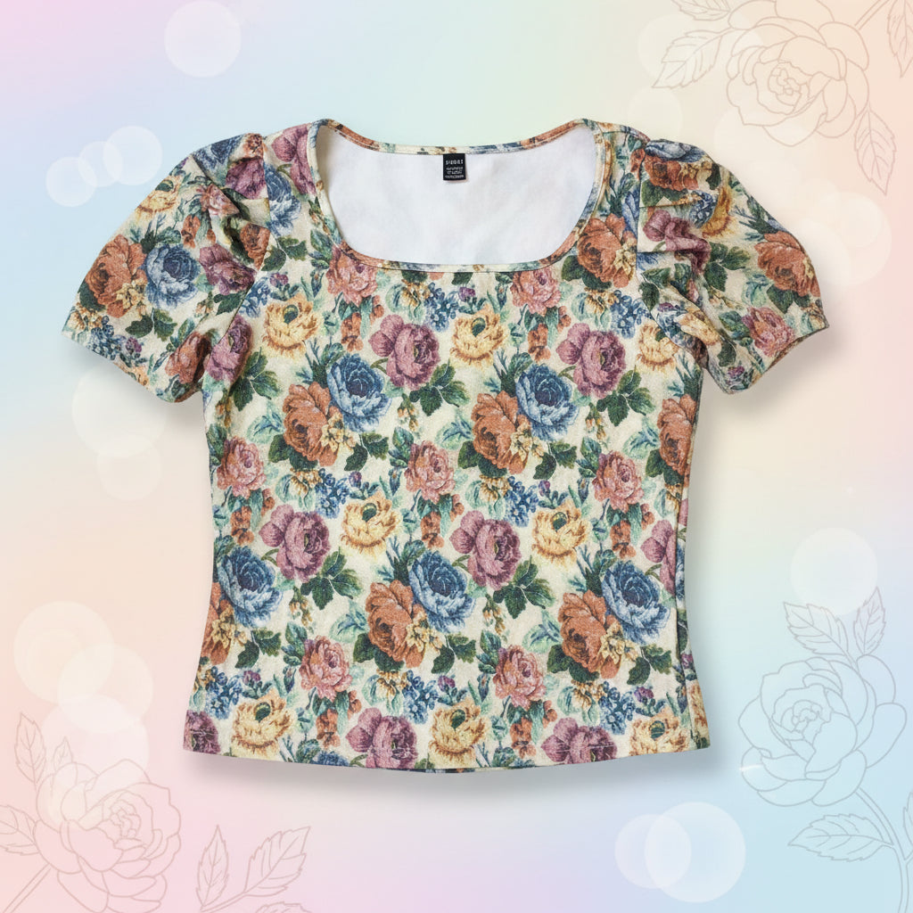 Shein V-Neck Short Sleeve T-Shirt  -.