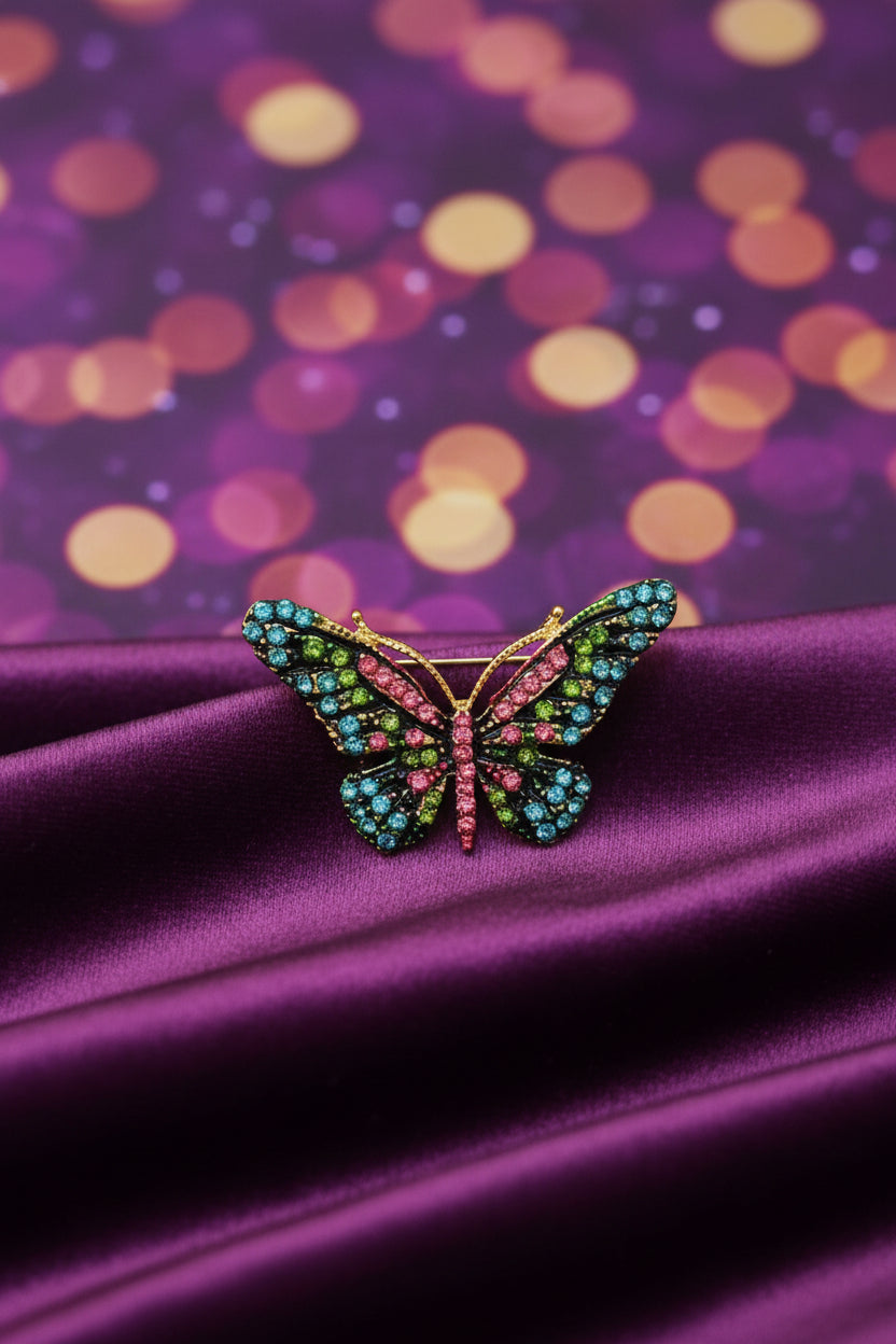 Shein Butterfly Brooch Pin Women Vintage Brooches and Pins Insect Luxury Big Brooch>