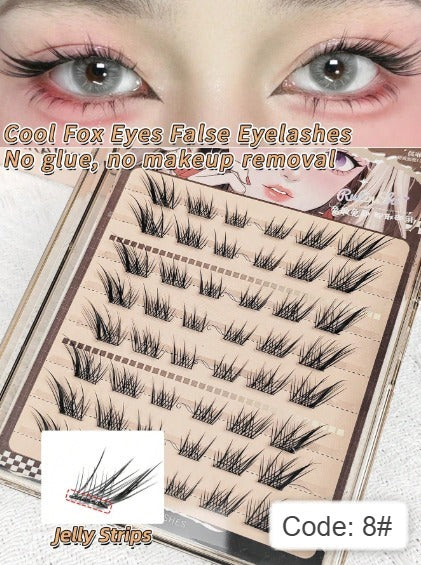 Shein 40Pcs 0.07 Mm 10-14 Mm Self-Adhesive Fluffy Delicate Artificial Mink Daily False Eyelashes, Code: 8# -.