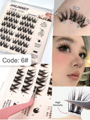 Shein 36pcs/Set C-Curl 5D Lash Extensions, Natural Look Fluffy & Voluminous Lashes, Code: 6#
