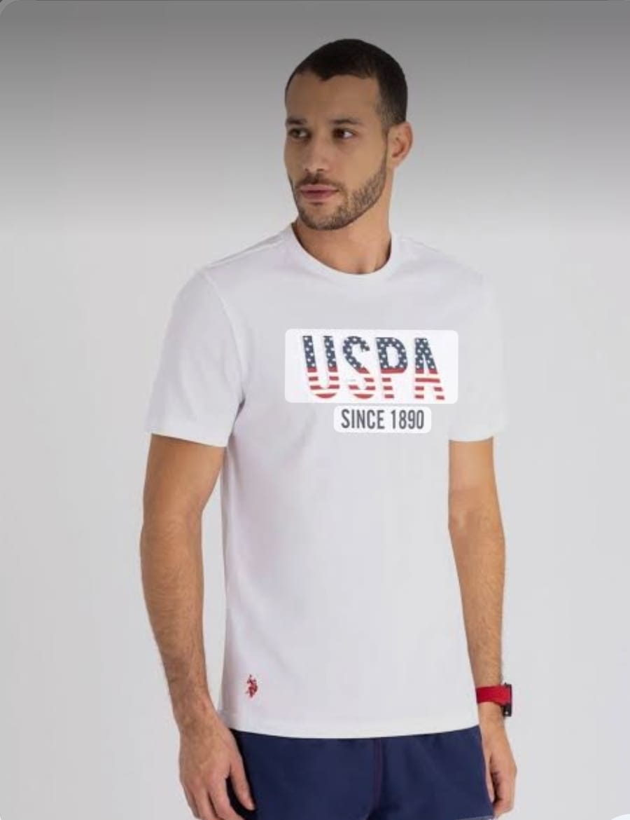 U.S. Polo Men's Crew Neck T-shirt, L -.