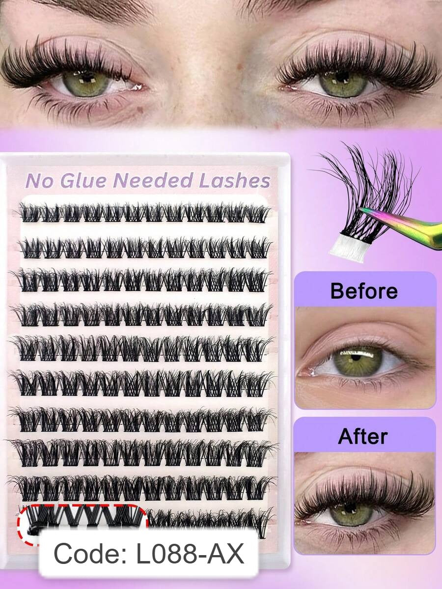 Shein 120pcs Self-Adhesive Fluffy Cat Eye False Eyelashes, Code: L088-AX -.