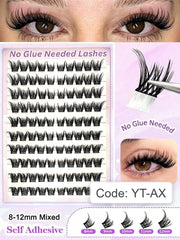 Shein 100pcs Self-Adhesive 8-12mm Angel Eyelashes Set, Code: YT-AX -.