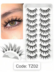 Shein Asiteo 10 Pairs Natural Looking Cluster False Eyelashes, Code: TZ02 -.