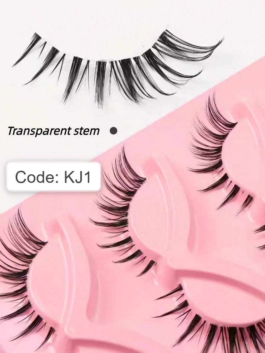 Shein 5 Pairs Cat Eye Eyelash Set, Code: KJ1 >