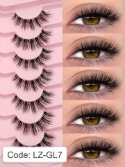 Shein Asiteo 7 Pairs Natural Cat Eye Thin False Eyelashes, Code: LZ-GL7 -.
