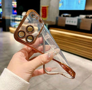 Electroplated Frame Lens Film Protective Soft Phone Case >