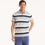 Nautica Men’s Striped Short-Sleeve Polo Shirt, L >