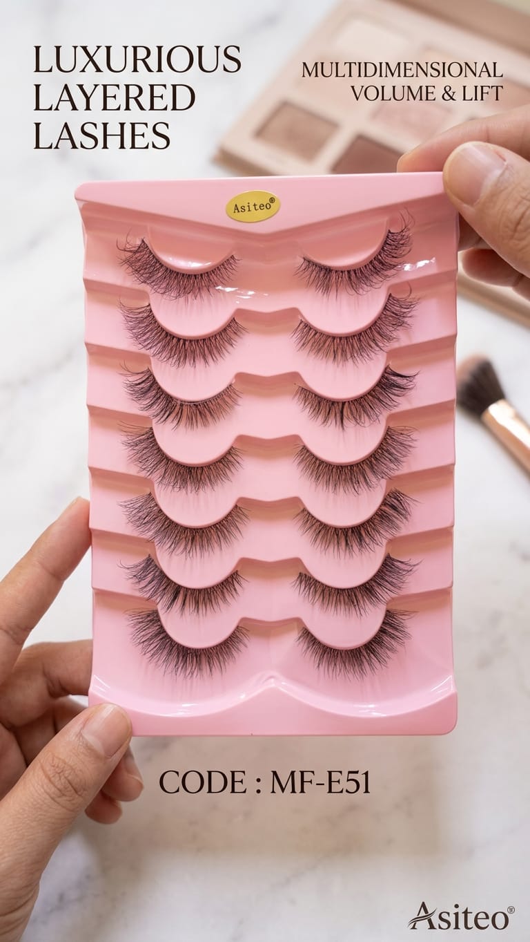 Shein Fluffy (7P) Wispy False Eyelashes, Code: MF-E51 >