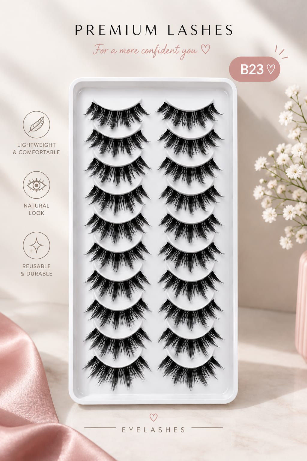 Shein  Premium False Lashes, Code: B23 >