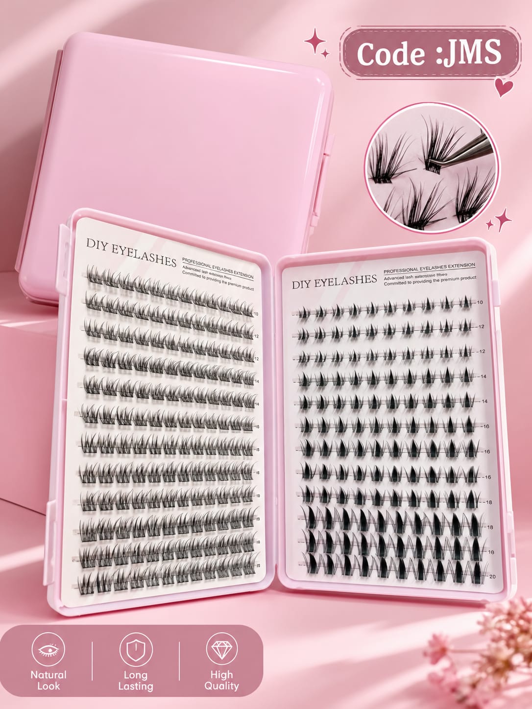 Shein DIY 264 Eyelash Extension Kit – Code: JMS- Pink>