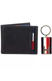 Tommy Men's RFID Bifold Wallet, Removable Pocketmate & Key Fob >