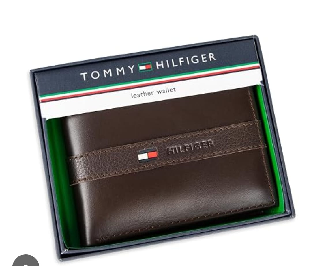 Tommy Men's Leather Wallet – Slim Bifold with 6 Credit Card Pockets & Removable ID Window >