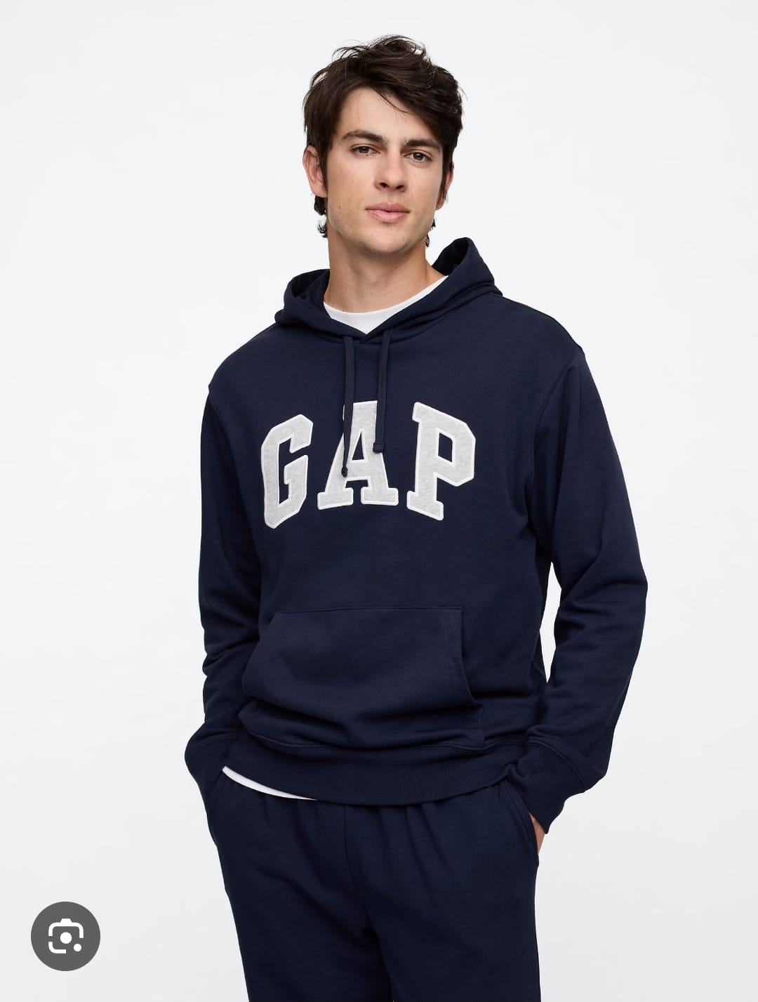 Gap Regular Fit Brand Print Hoodie >
