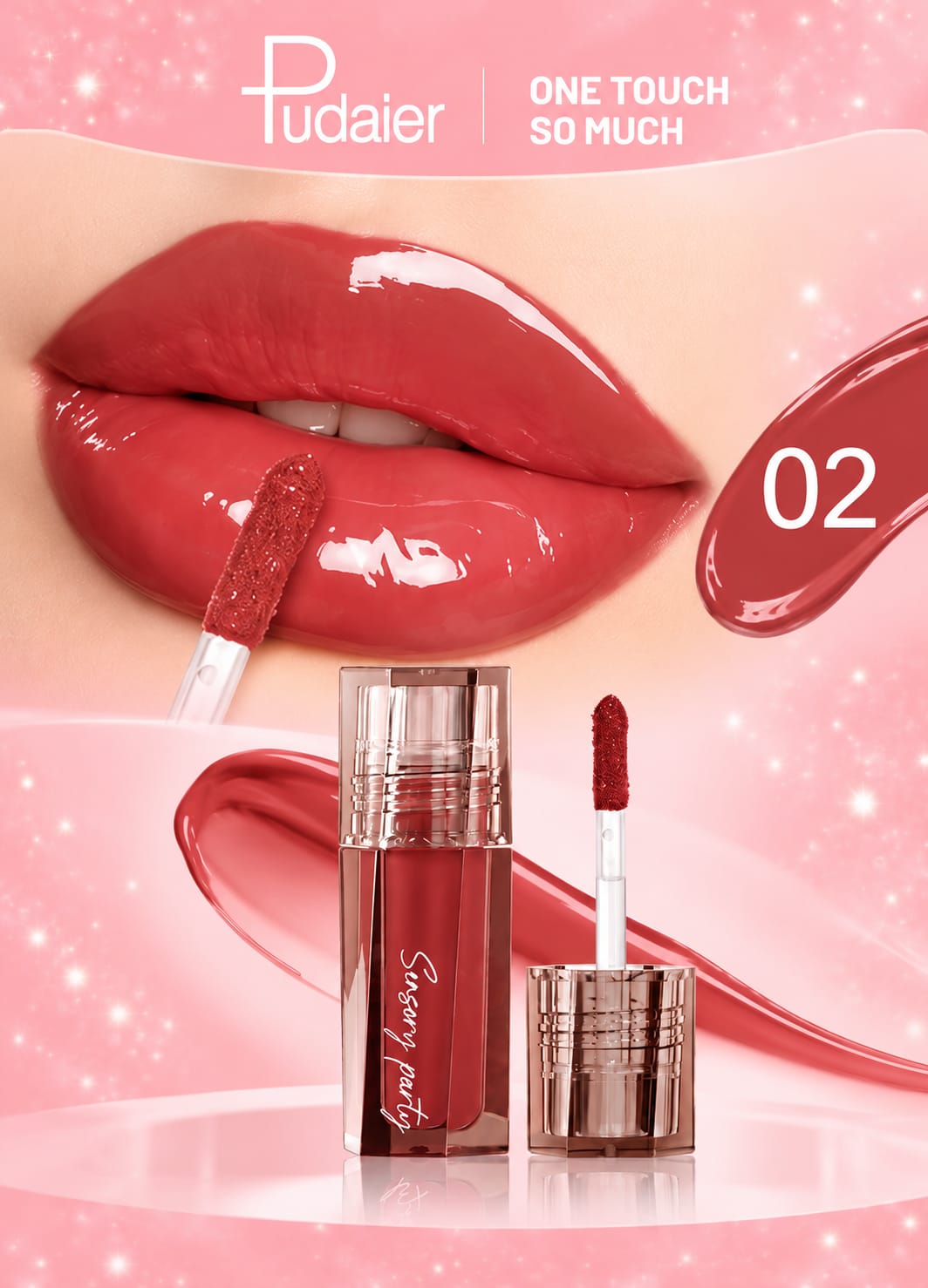 Shein 1pc Moisturizing Mirror Effect Lip Gloss