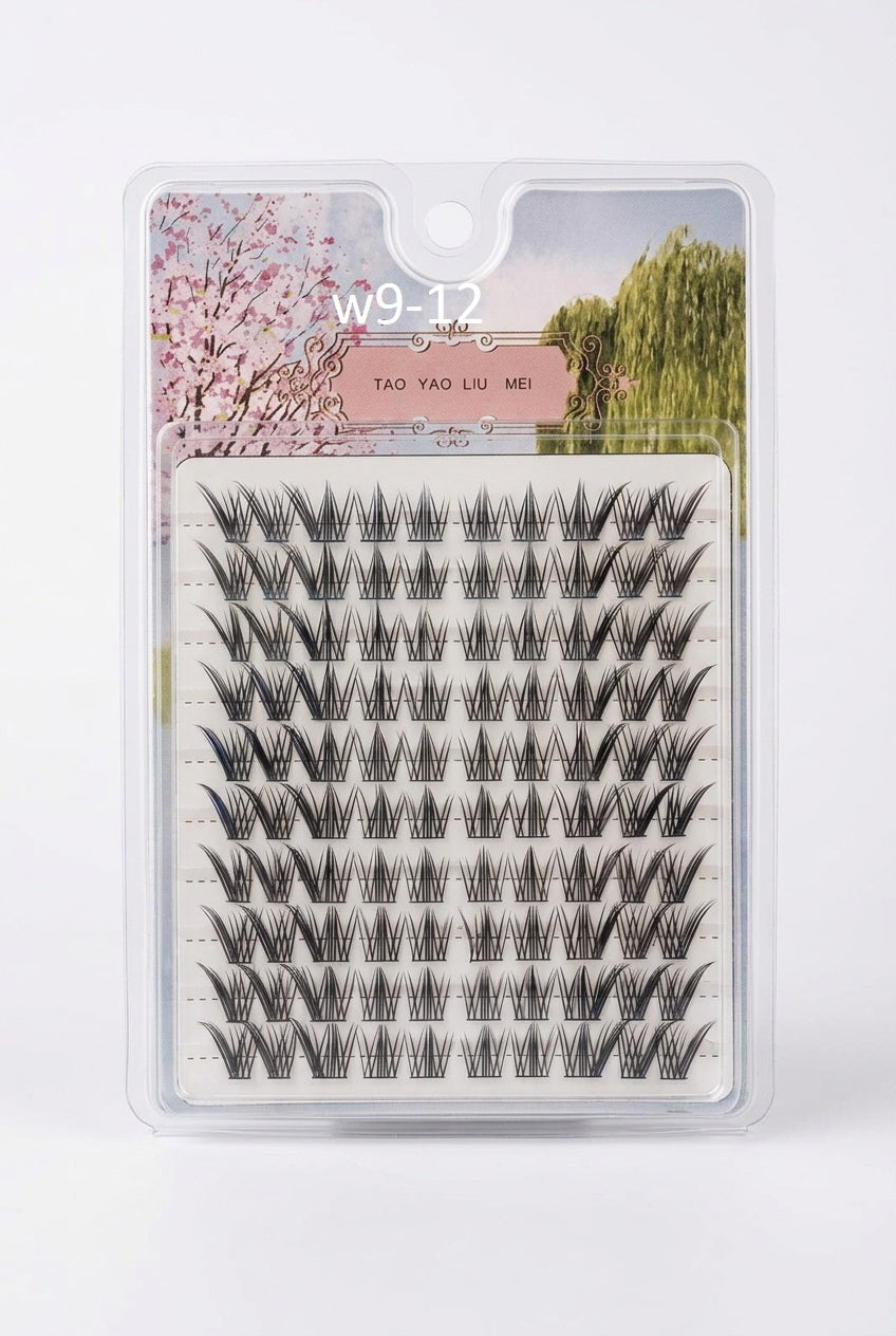 Shein 100 Clusters C-Curl DIY Lash Clusters,Fluffy & Wispy Anime Doll Eye Lashesn Code: W9-12