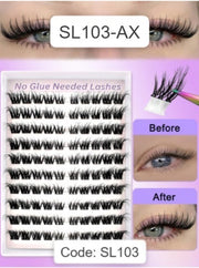 Shein Women's Self-Adhesive Fluffy Faux Mink Cluster Eyelashes Set Code : SL103-AX