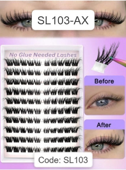 Shein Women's Self-Adhesive Fluffy Faux Mink Cluster Eyelashes Set Code : SL103-AX