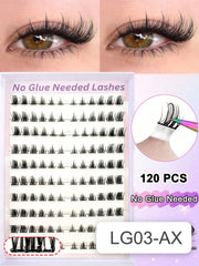 Shein Women's 120-Piece Fluffy Cat Eye Cluster False Eyelashes Set Code : 100p- LG03-AX