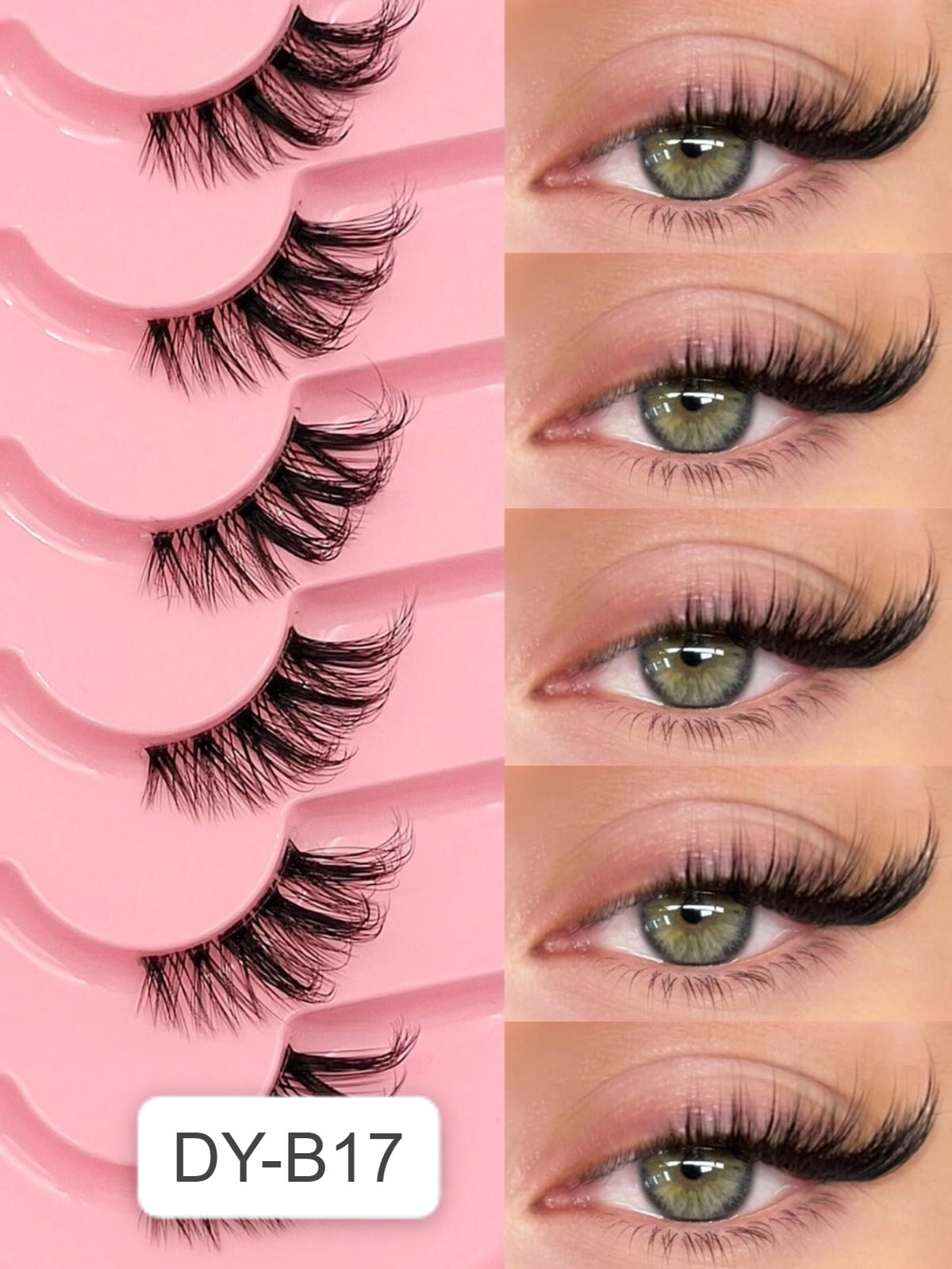 Shein Women's 7 Pairs Faux Mink False Eyelash Set Code : DY-B17