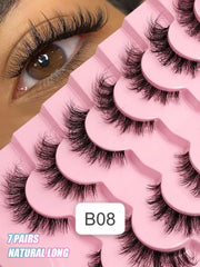 Shein Women's 7-Pair Fluffy Synthetic Mink False Eyelash Set Code : B08