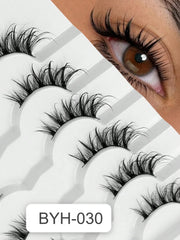 Shein Women's 6-Pack Half-Lash Wispy Manga False Eyelash Set Code : BYH-030