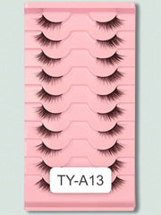 Shein Women's 10 Pairs Natural Crisscross Cat Eye False Eyelashes Set Code : TY-A13
