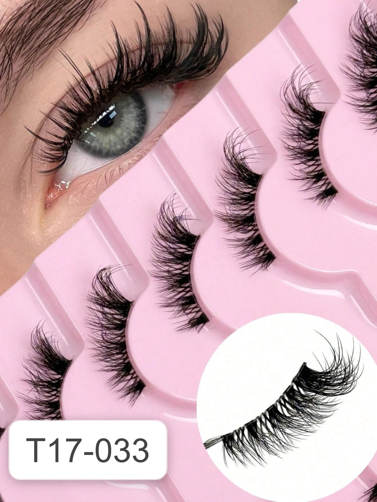 Shein Women's 7 Pairs Cat Eye Half False Eyelash Set Code : T17-033