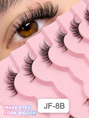 Shein Women's 7 Pairs Cat Eye 3D Faux Mink Half False Eyelashes Set Code : JF-8B