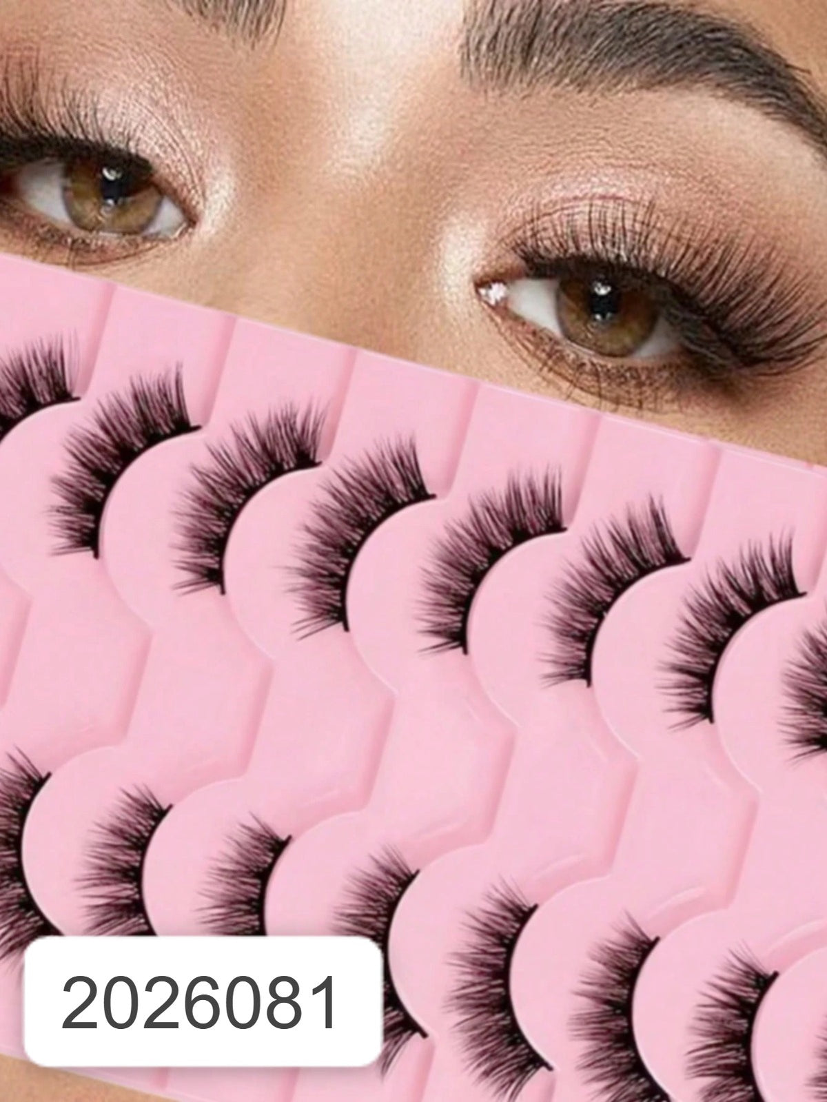 Shein Women's 10-Pair Half-Lash 3D Faux Mink Cat Eye False Eyelash Set Code : 2026081