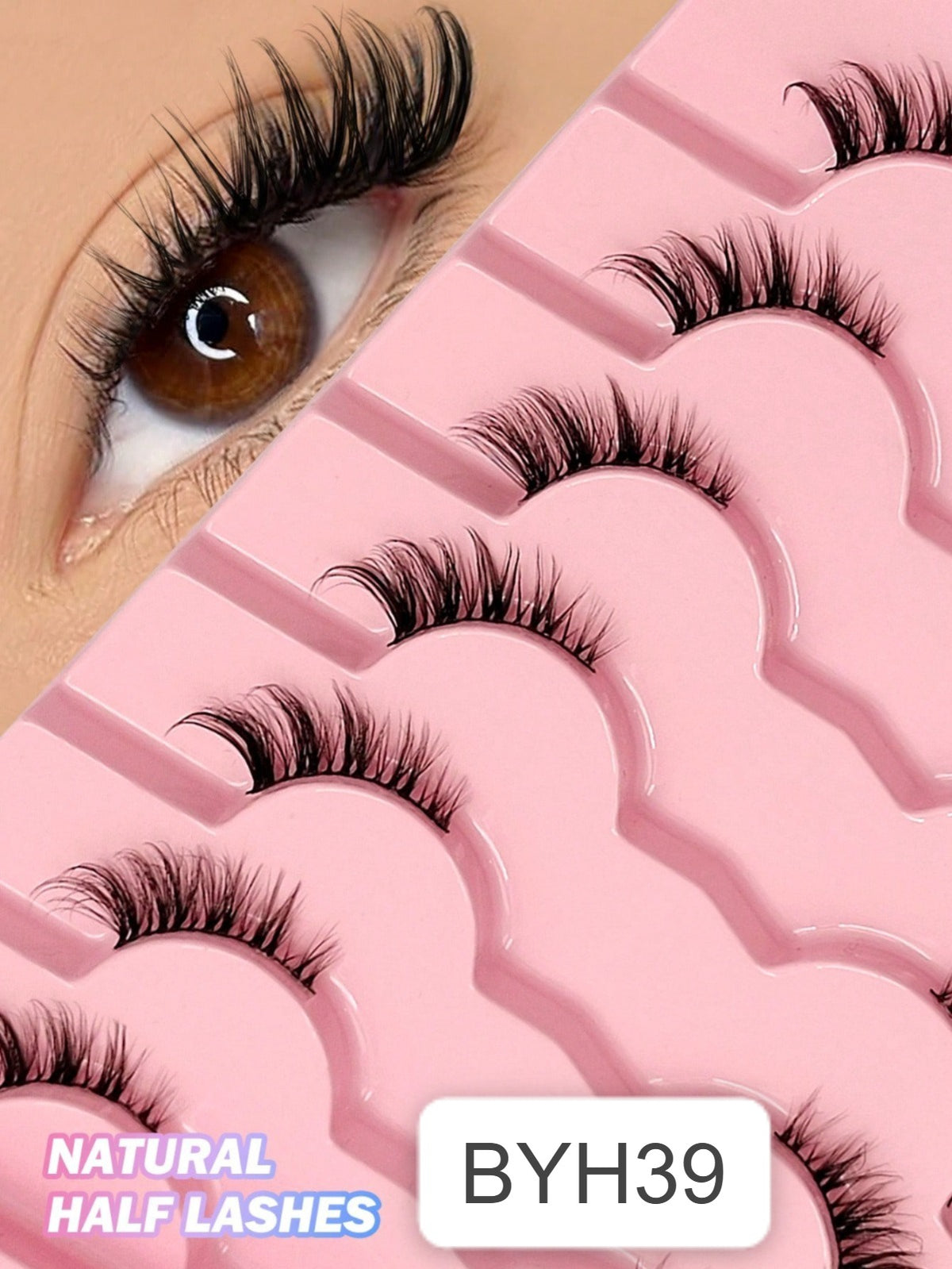 Shein Women's 7 Pairs Cat Eye Natural Fluffy False Eyelashes Set Code : BYH39