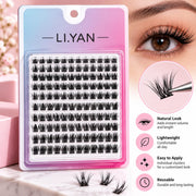 Shein 120pcs Individual Eyelash Clusters – Black Wispy Flare Lashes, Code: Liyan-Lc7
