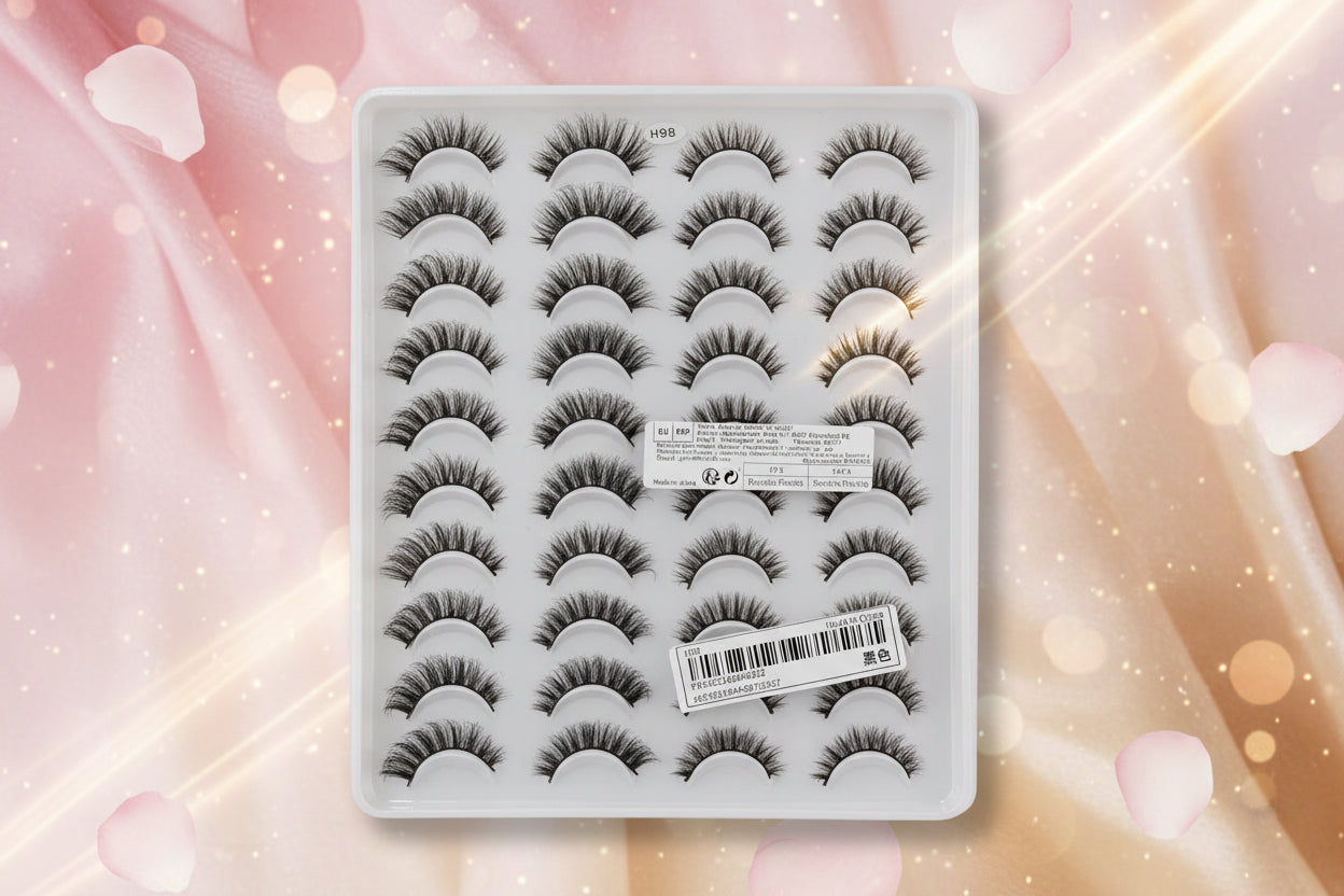 Shein 20pairs Natural Thick False Eyelashes, H98 +