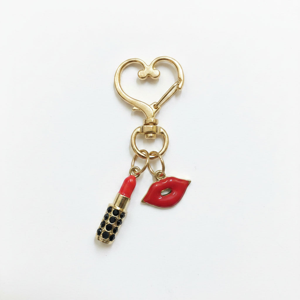 Shein 1pc Ladies' Lipstick-Shaped Bag Pendant Keychain -.