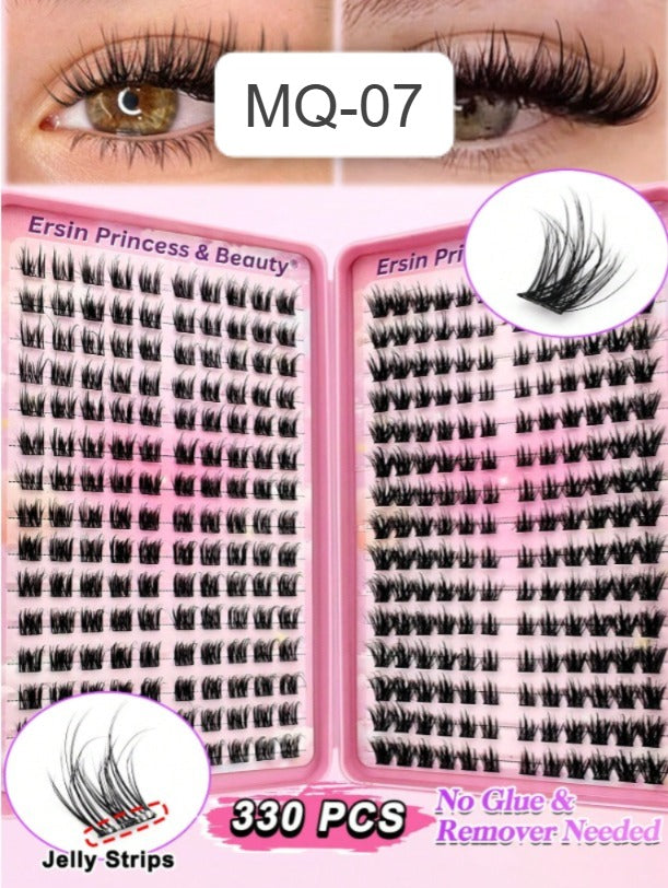 Shein 330pcs Mixed 2 Styles Self-Adhesive Fluffy False Eyelash Clusters Code :MQ-07