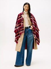 Tommy Signature Plaid Cape +