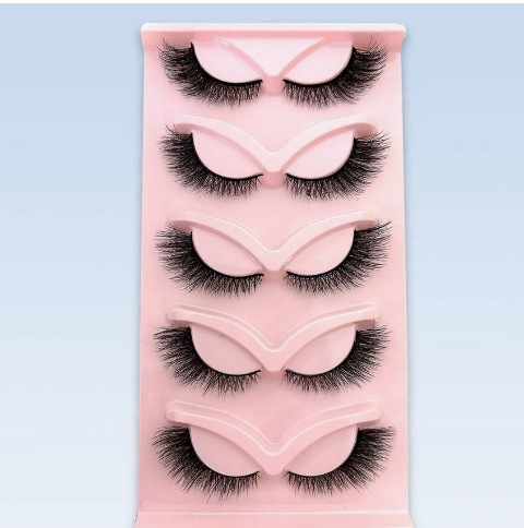 Shein 5 Pairs/Pack Natural Fluffy Volume False Eyelashes, A43 /