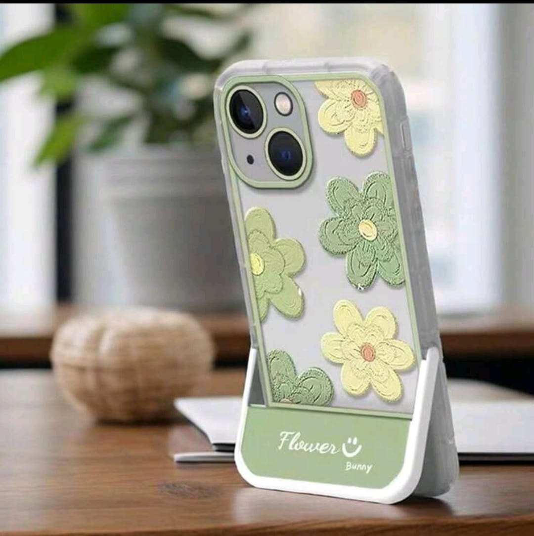 1pc Simple Stand Soft Silicone Mobile Phone Case>