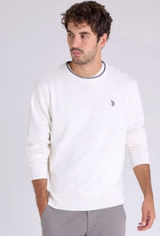U.S. Polo Solid Jersey Crew Neck Sweater Pullover for Men, XXL +