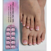 Shein 150 Pcs toe Nail Tips - Short French Tip Toenail Press On, Pink Soft Gel Toe Nail Tips +