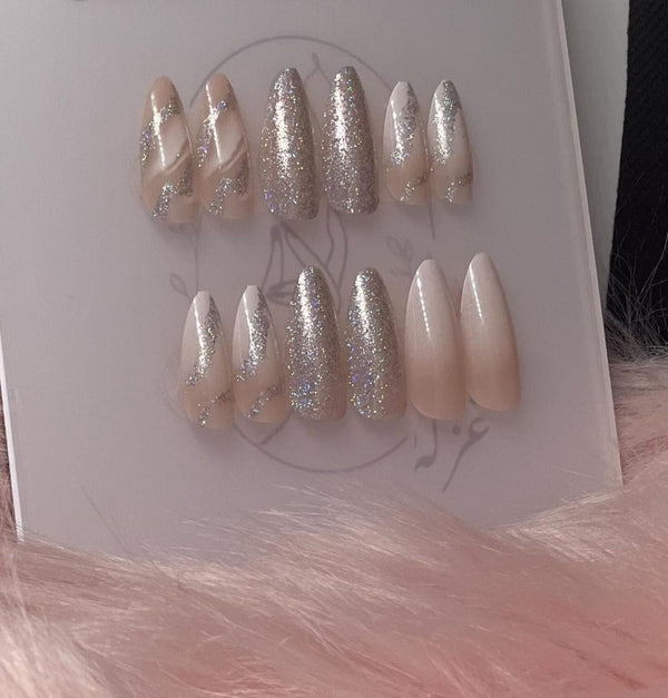 Shein 24pcs Professional Glitter Nails */