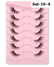 Shein 7pairs/Set Cat Eye Style Natural Short Crossed Transparent Stem Fake Eyelashes, Code: Sat-16-4 +