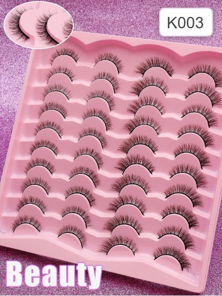 Shein 20 Pairs Mix Natural False Eyelashes, K003 +