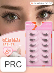 Shein Women's Natural Cat Eye Half Strip False Eyelash Set Code: PRC