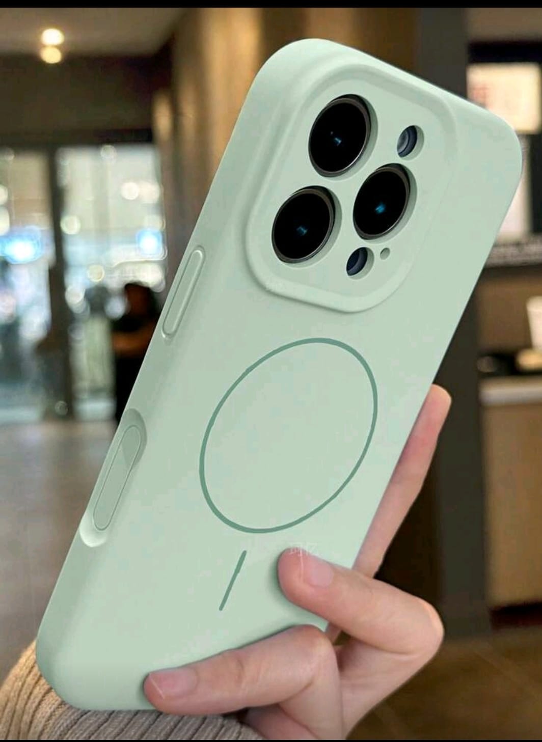 1pc Matte Liquid Silicone Minimalist Magnetic Case>