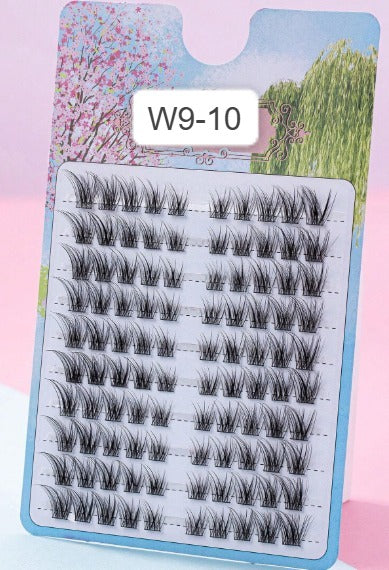 Shein 10 Rows 100 Clusters Fox-Style False Eyelashes, Code: XF-W9-10 +